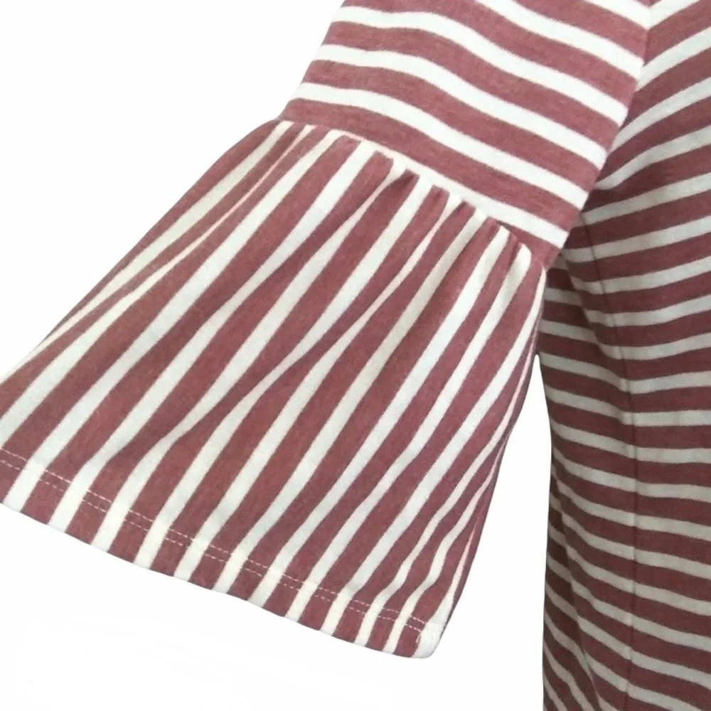 W5 Anthropologie striped bell sleeves blouse women’s Size Small